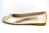 Soft leather ballerinas - champagne in small sizes