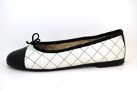 Ballerina's with Style - beige black in large sizes