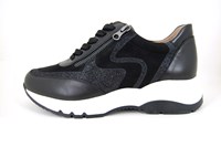 Trendy Sneakers with Zipper - black in large sizes