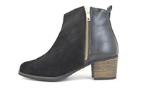 Black Ankle Boots with Small Heels in large sizes