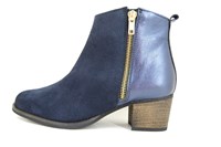 Blue Ankle Boots Low Heels in small sizes