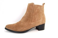 Comfortable Western Boots Beige Low in large sizes