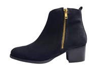 Black Suede Ankle Boots in large sizes