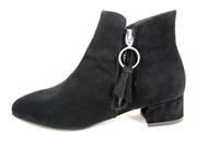Elegant Ankle Boots Low Heel - black in large sizes