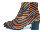 Comfortable Animal Print Short Boots - camel black. in large sizes
