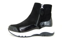 Trendy Sneaker Boots with Zipper - black in small sizes