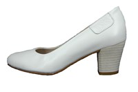 Soft leather pumps - white in small sizes