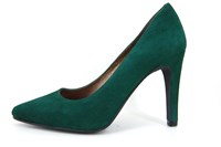 Pointy heels High Heels - green suede in small sizes