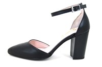 Ankle Strap pumps with High Heels - black in small sizes