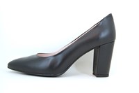 Black Pumps leather Block Heel in small sizes