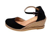 Wedge Heeled Espadrilles - black in small sizes