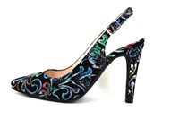 Exclusive Multicolor Slingback Pumps - black in small sizes