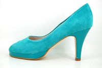 Platform peep toe heels - Emerald Green in small sizes