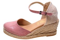 Wedge Heeled Espadrilles - soft pink in small sizes