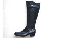 Black comfortable boots in large sizes