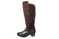 Sturdy brown leather boots in large sizes