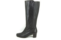 Wide shaft boots - dark brown in large sizes