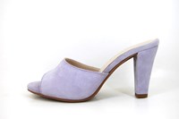 Lilac Slippers Mules with Heels in large sizes
