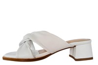Slipper sandals withe blockheel - white in small sizes