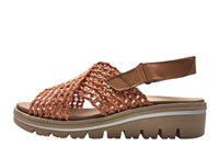 Sandal braided cross straps -apricot orange in small sizes