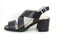 Trendy Block Heel Sandals - black in large sizes