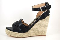 Wedge Heel Sandals - Black in small sizes