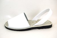 Leather Menorquinas - white in large sizes