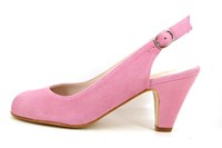 Sandals on heels - Pink in large sizes