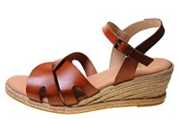 Espadrilles Sandals with Wedge Heels - brown in large sizes