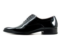 Patent leather tuxedo shoes - black in large sizes