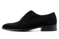 Stylish black suede men's shoes in small sizes