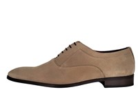 Beige mens dress suede shoes in large sizes