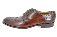 Derby brogues for men - brown in large sizes