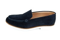 Loafers with White Sole - brown suede in small sizes
