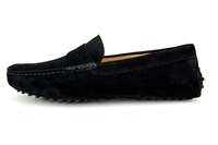 Mens suede mocassins - black in small sizes