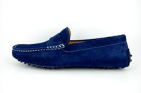 Mens blue suede mocassins in small sizes
