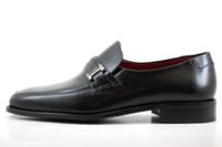 Black leather  Men's Loafers in large sizes