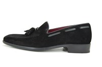 Tassel loafers - black suede in small sizes