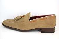 Men's loafers with Tassels - beige in large sizes
