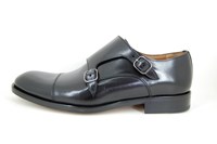 Luxury Business Men's Shoes with Buckles - black in large sizes