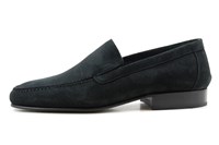 Black suede business men's loafers in small sizes