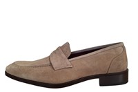 Men's shoes slip-on - sand-coloured suede in small sizes