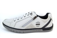 Comfortable Sneakers with Zipper Men - white in large sizes
