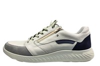 Casual sneaker with zip -off white in large sizes