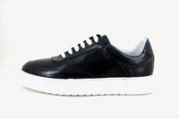 Luxury Leather Sneakers - black in large sizes