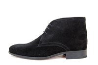 Dressed Half High Men's Shoes - black suede in small sizes