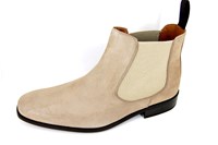Beige Suede Chelsea Boots in large sizes