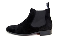 Stylish Chelsea Boots men - black suede in large sizes