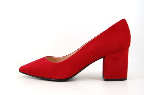 red pointy heels