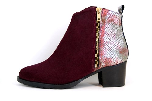 Casual Chic Bordeaux Ankle Boots with 